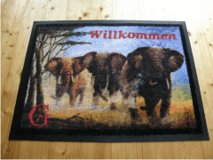 Fußmatte mit Foto Elefanten