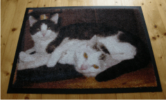 Fußmatte mit Foto Katzen